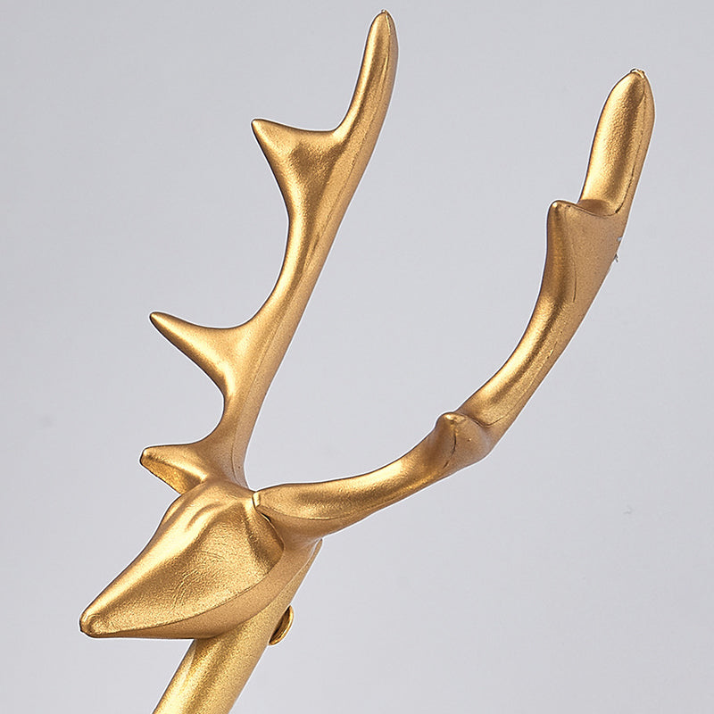 Glass Globe LED Wall Lamp in Modern Fashionable Wrought Iron Wall Sconce with Antler Decoration