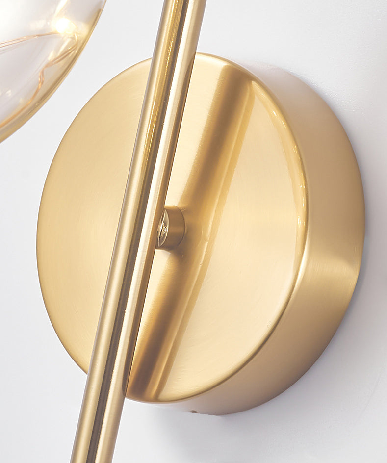 Wrought Iron LED Wall Lamp in Modern Creative Style Glass Globe Wall Light for Bedroom