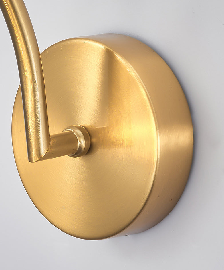 Modern Luxury LED Wall Sconce Wrought Iron Globe Wall Lamp with Glass Shade