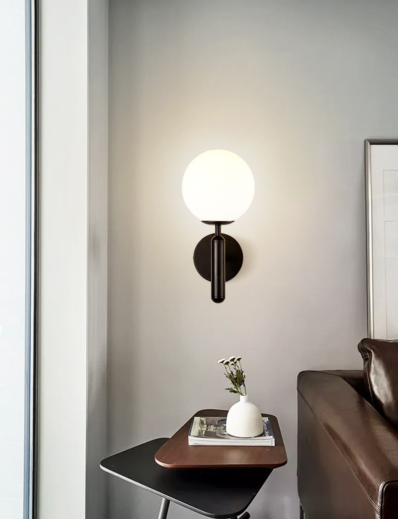 Lampe murale en aluminium à 1 lumière dans le globe de verre créatif moderne Appiculture murale pour la chambre à coucher