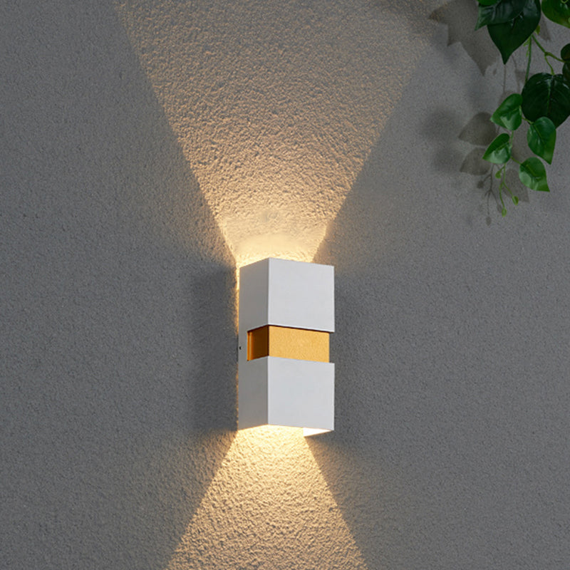 Application murale en aluminium extérieur contemporain Lumière murale à LED à LED 1 Light