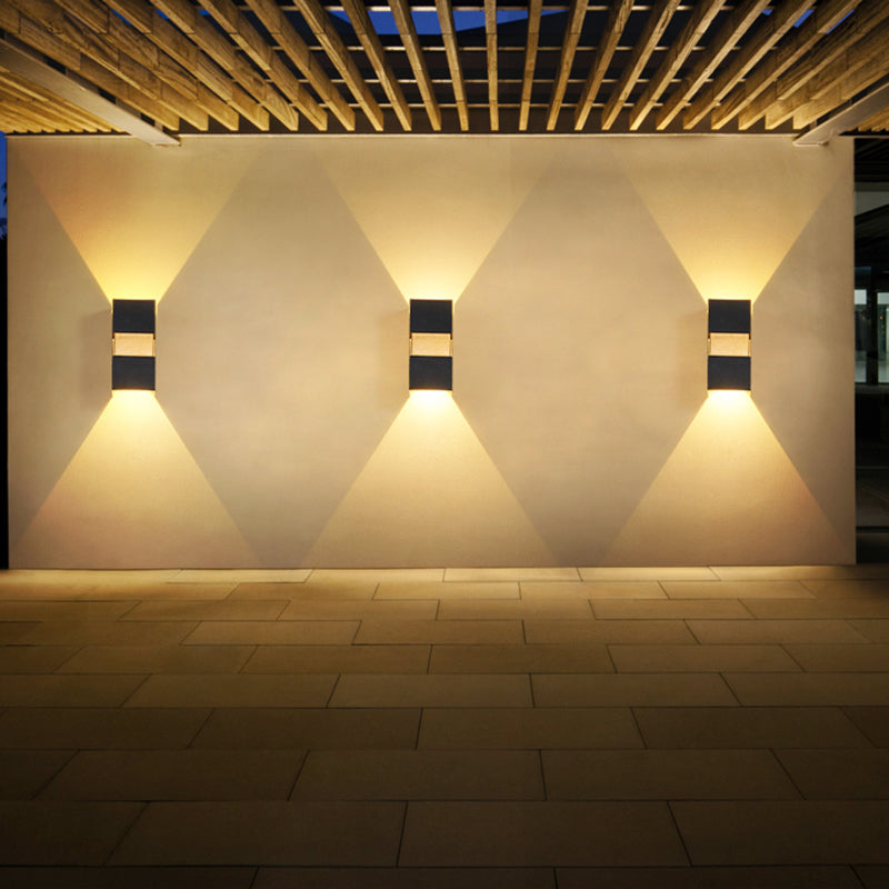 Application murale en aluminium extérieur contemporain Lumière murale à LED à LED 1 Light