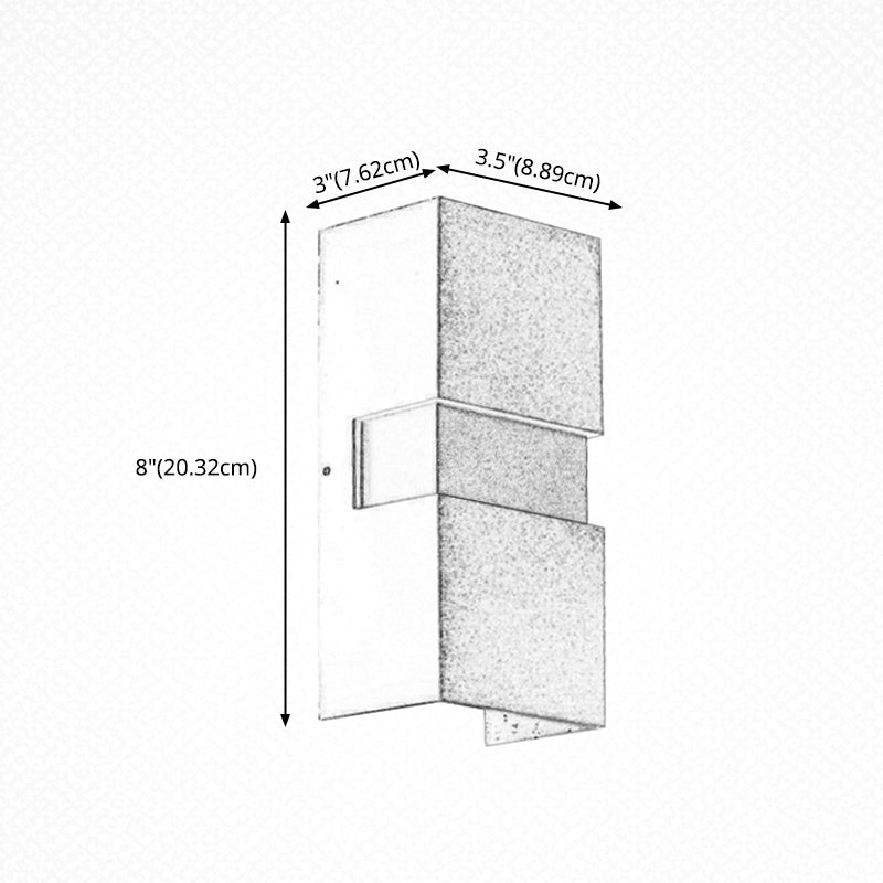 Application murale en aluminium extérieur contemporain Lumière murale à LED à LED 1 Light