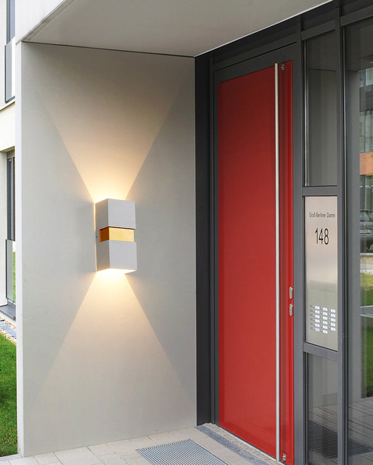 Application murale en aluminium extérieur contemporain Lumière murale à LED à LED 1 Light