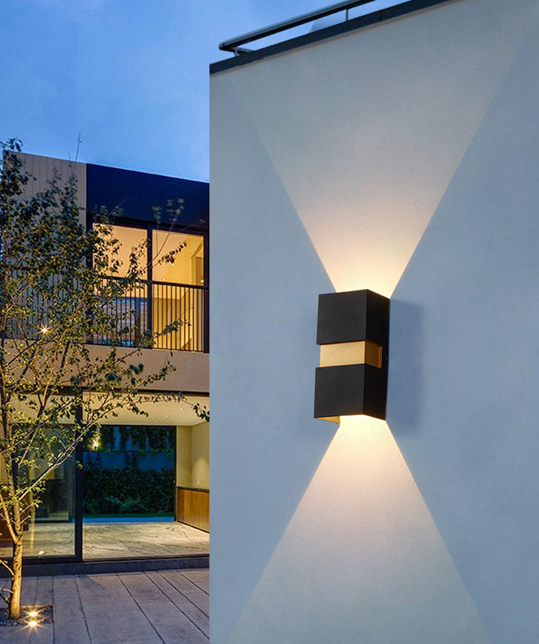 Application murale en aluminium extérieur contemporain Lumière murale à LED à LED 1 Light