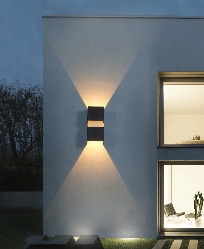 Application murale en aluminium extérieur contemporain Lumière murale à LED à LED 1 Light