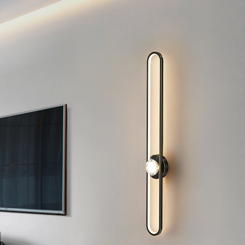 Luces de pared LED acrílicas simples modernas Lámparas de pared de 1 luces para sala de estar para sala de estar