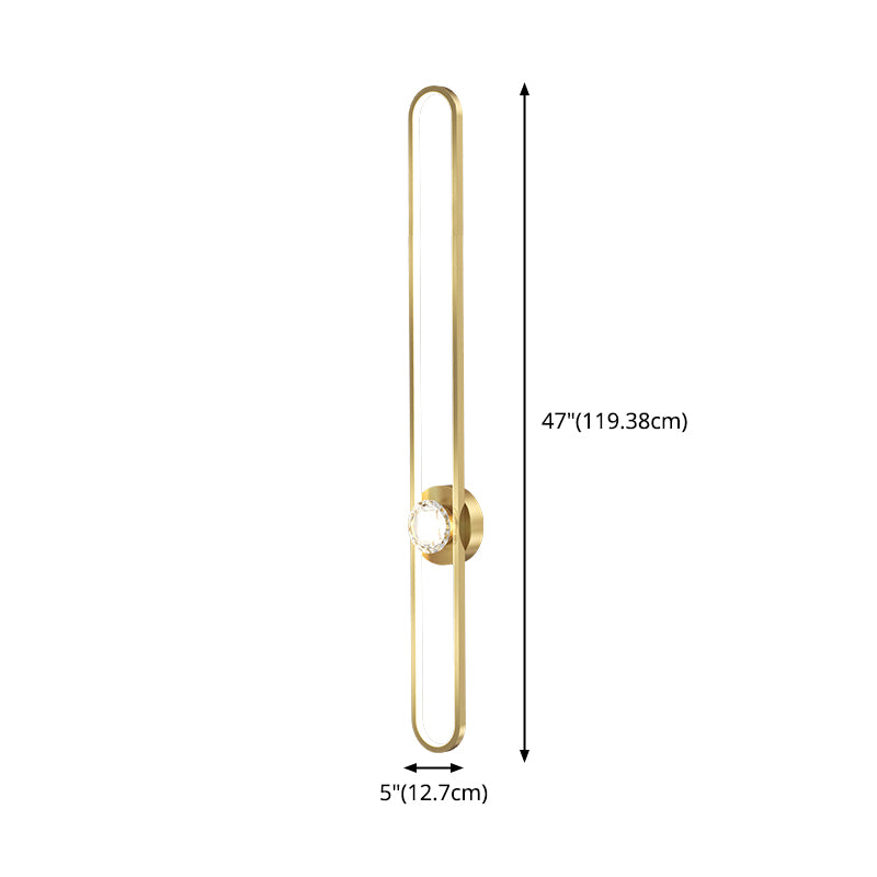 Luces de pared LED acrílicas simples modernas Lámparas de pared de 1 luces para sala de estar para sala de estar