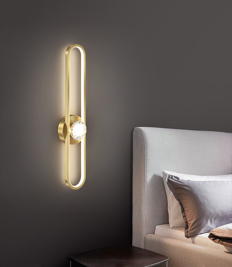 Luces de pared LED acrílicas simples modernas Lámparas de pared de 1 luces para sala de estar para sala de estar