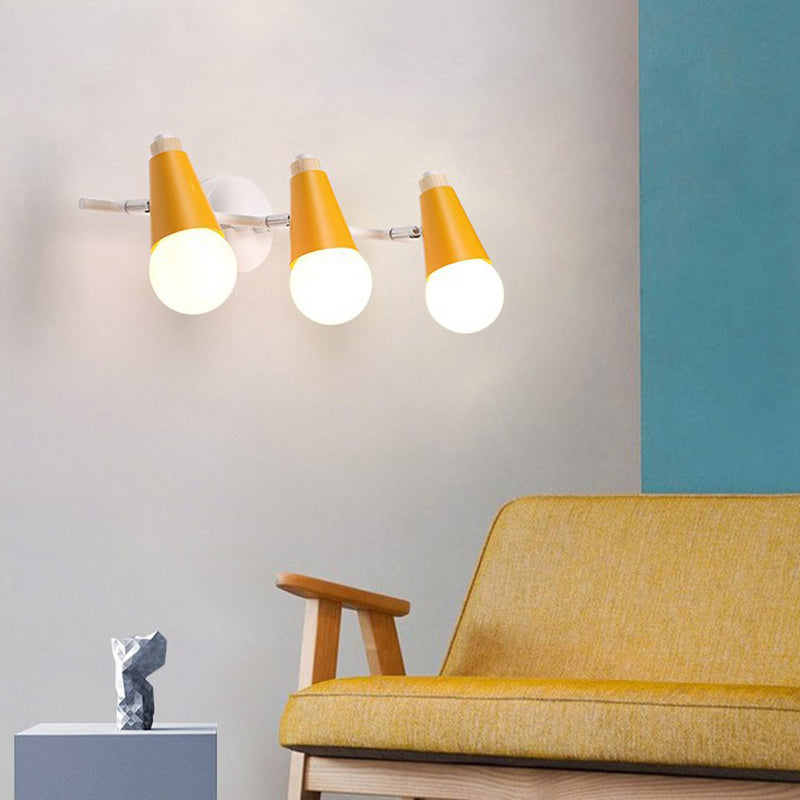 Sala de estar cónica Iluminación de pared de la pared contemporánea de estilo de pared moderno.