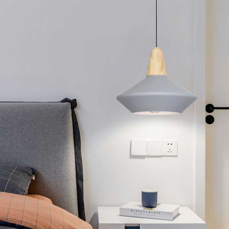 Metal Urn Pendant Light Modernist 1 Bulb Ceiling Suspension Lamp in Blue/Grey for Dining Room