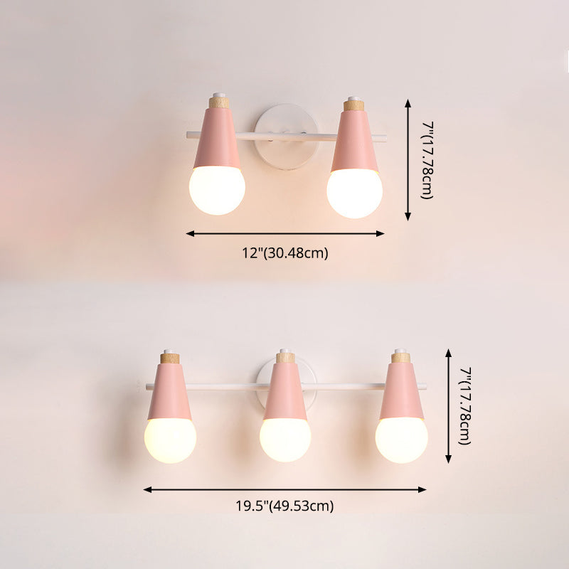 Sala de estar cónica Iluminación de pared de la pared contemporánea de estilo de pared moderno.