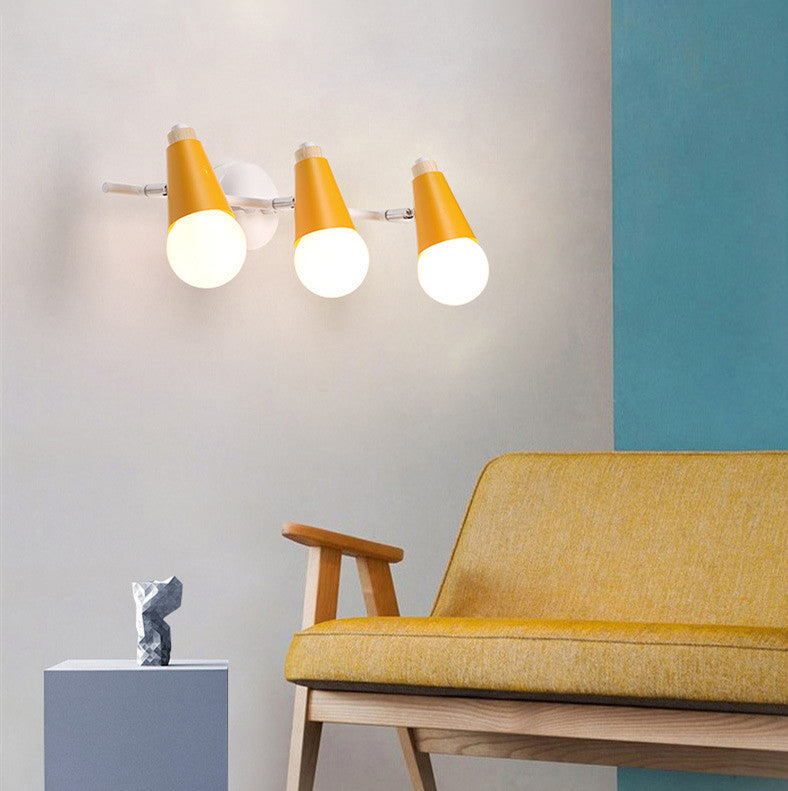 Sala de estar cónica Iluminación de pared de la pared contemporánea de estilo de pared moderno.