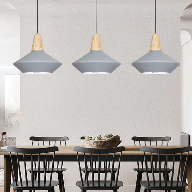 Metal Urn Pendant Light Modernist 1 Bulb Ceiling Suspension Lamp in Blue/Grey for Dining Room