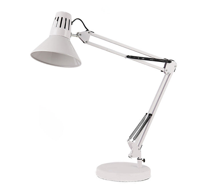 Studio conico Studio lampada da scrivania Metallic 1 Testa Nordica Luce da tavolo con braccio azionario
