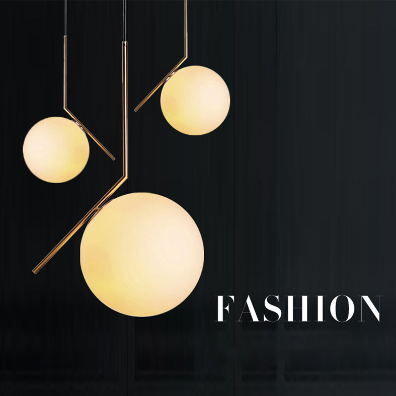 Brass Globe Single Pendant Light in Modern Creative Style Wrought Iron Hanging Lamp with Glass Shade