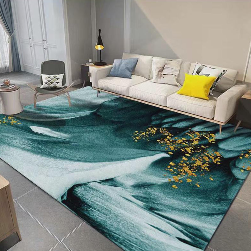 Gorgeous Watercolor Rug Distinctive Artistic Carpet Polyester Stain Resistant Rug for Living Room