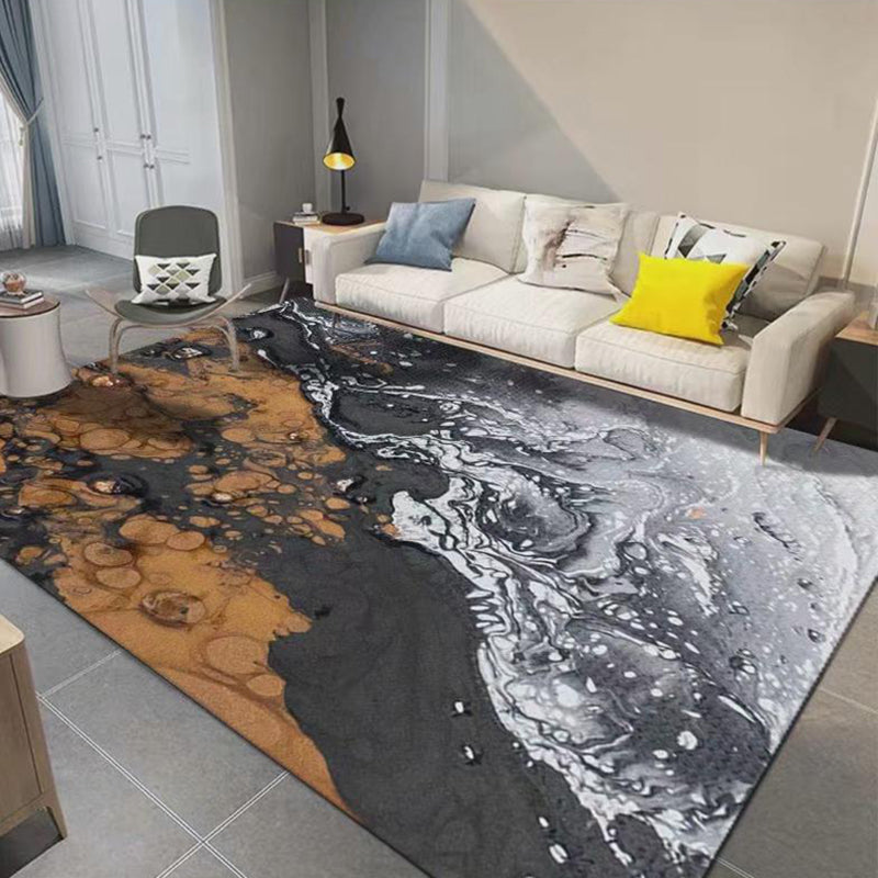 Gorgeous Watercolor Rug Distinctive Artistic Carpet Polyester Stain Resistant Rug for Living Room