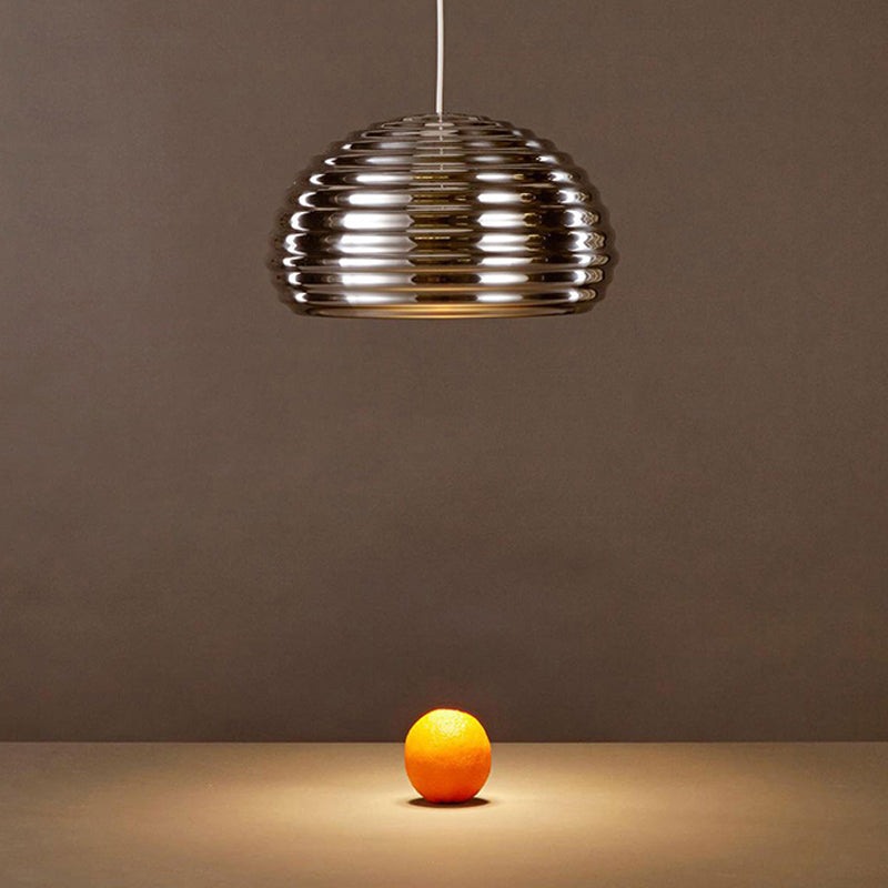 Bowl Metal Down Lighting Modern 1 Bulbo CRome colgante colgante Luz para dormitorio