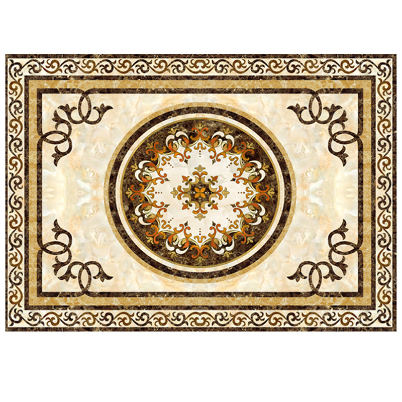 Solid Color Nordic Area Carpet Polyester Tile Print Indoor Rug Easy Care Carpet for Living Room