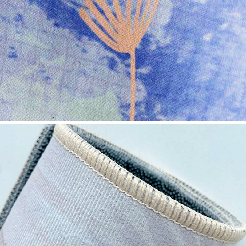 Trendy Dark Colored Rug Modern Graphic Design Rug Polyester Stain Resistant Carpet for Living Room