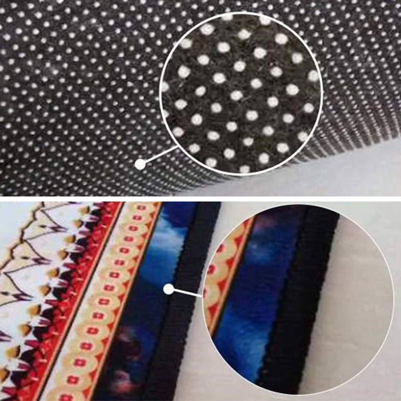 Light Color European Floral Print Rug Polyester Luxe Carpet Non-Slip Backing Rug for Living Room