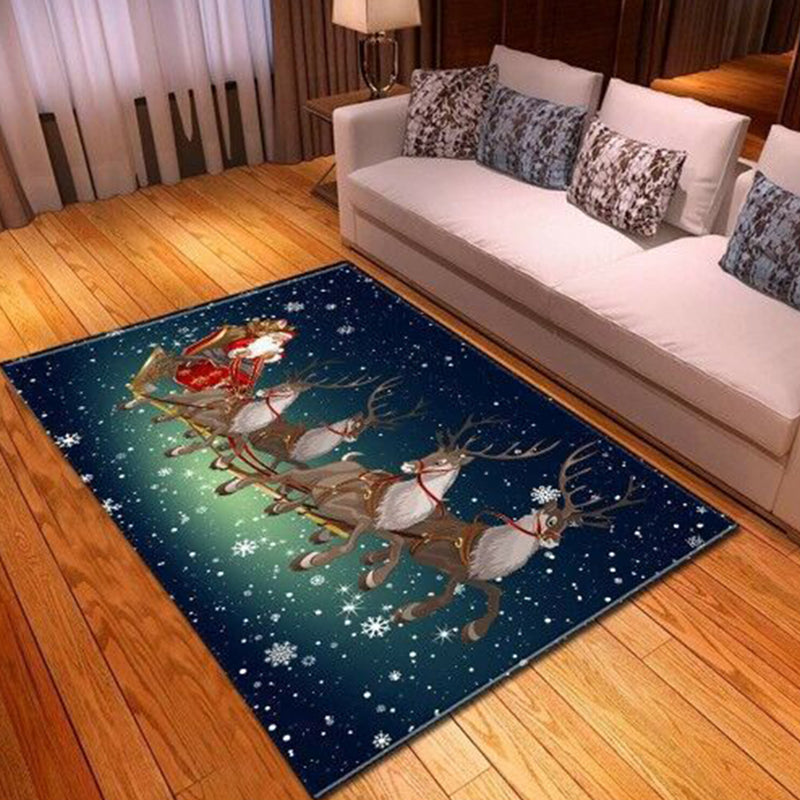 Multicolor Eclectic Carpet Polyester Visual Print Indoor Rug Stain Resistant Rug for Home Decor