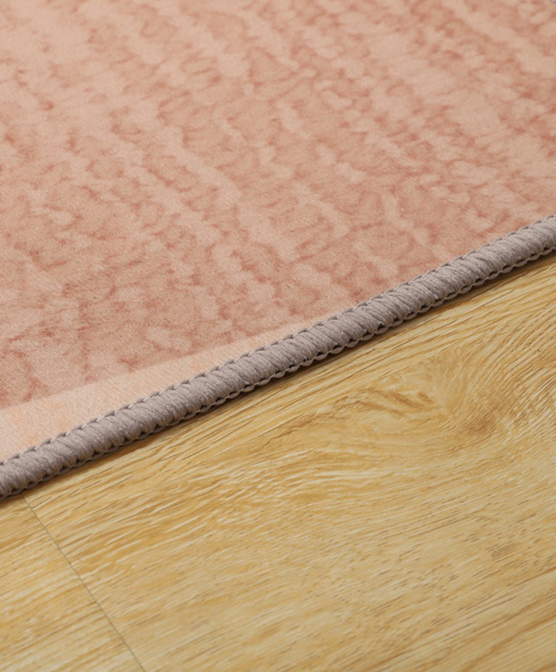 Red Tone Modern Area Carpet Polyester Holiday Decoration Indoor Rug Easy Care Carpet for Living Room