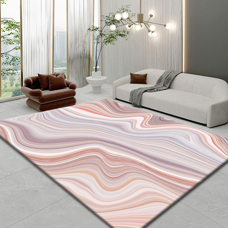 Multicolored Funky Area Rug Watercolor Printed Carpet Anti-Slip Backing Carpet for Home Decor