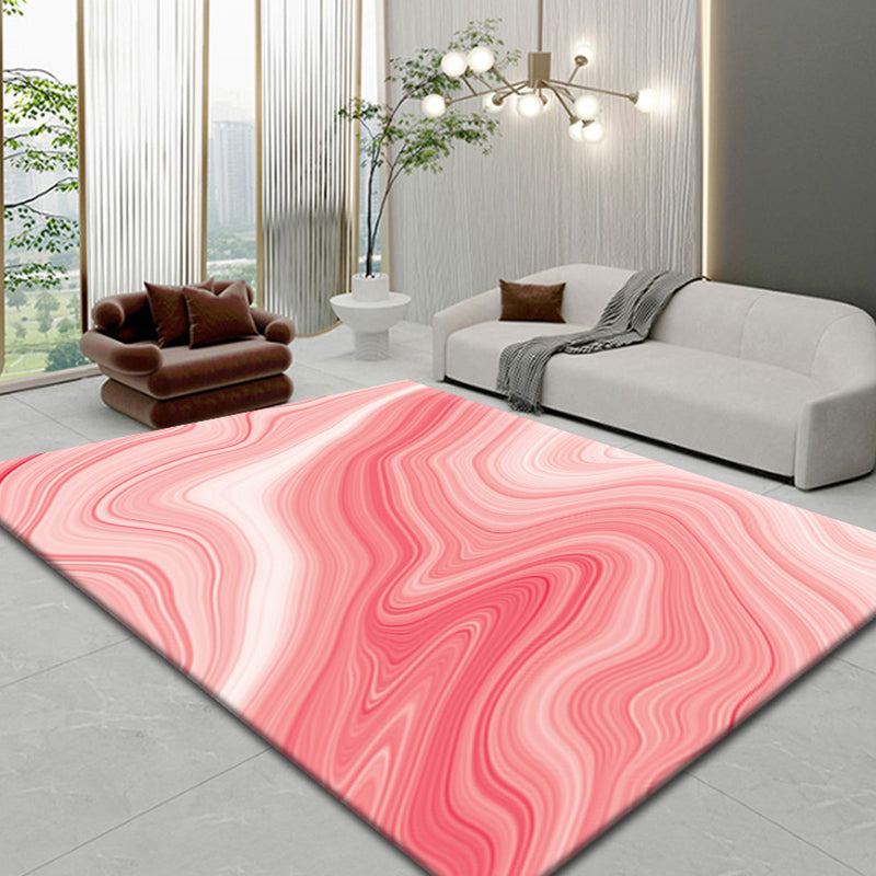 Multicolored Funky Area Rug Watercolor Printed Carpet Anti-Slip Backing Carpet for Home Decor