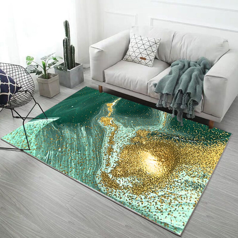 Creative Watercolor Printed Rug Multi-Color Modern Area Rug Stain Resistant Rug for Living Room