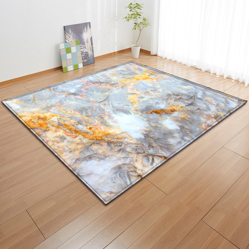 Casual Abstract Indoor Rug Modern Polyester Area Carpet Friendly Washable Rug for Living Room