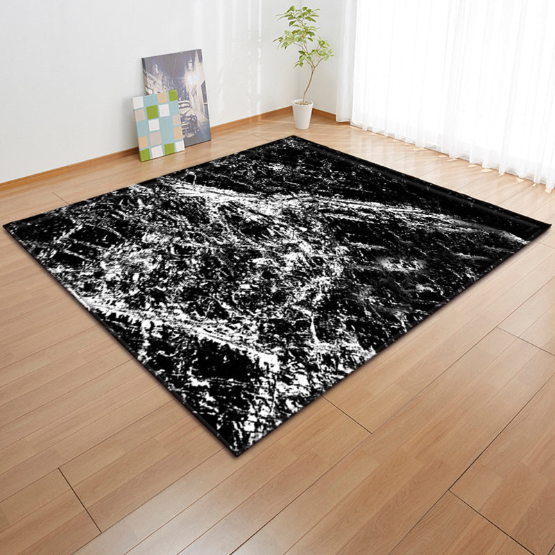 Casual Abstract Indoor Rug Modern Polyester Area Carpet Friendly Washable Rug for Living Room