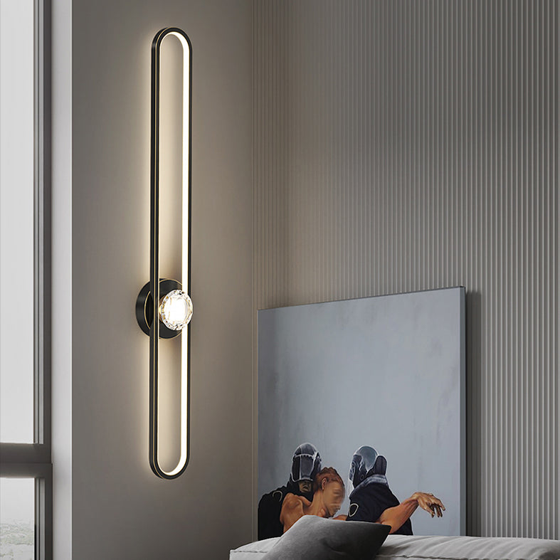 Luces de pared LED acrílicas simples modernas Lámparas de pared de 1 luces para sala de estar para sala de estar