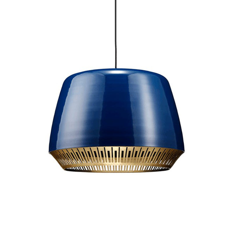 Runde Anhänger Leicht modernistisches Metall 12 "/14" breit 1 Kopfblau Deckenhängung Lampe