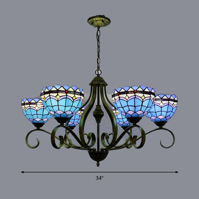 Plafond en verre bleu en forme