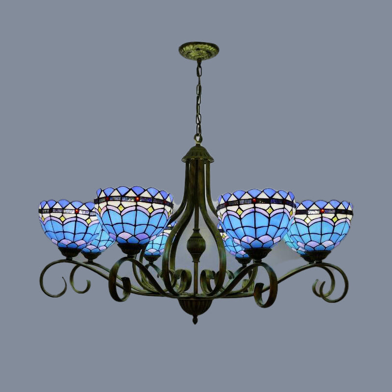 Plafond en verre bleu en forme