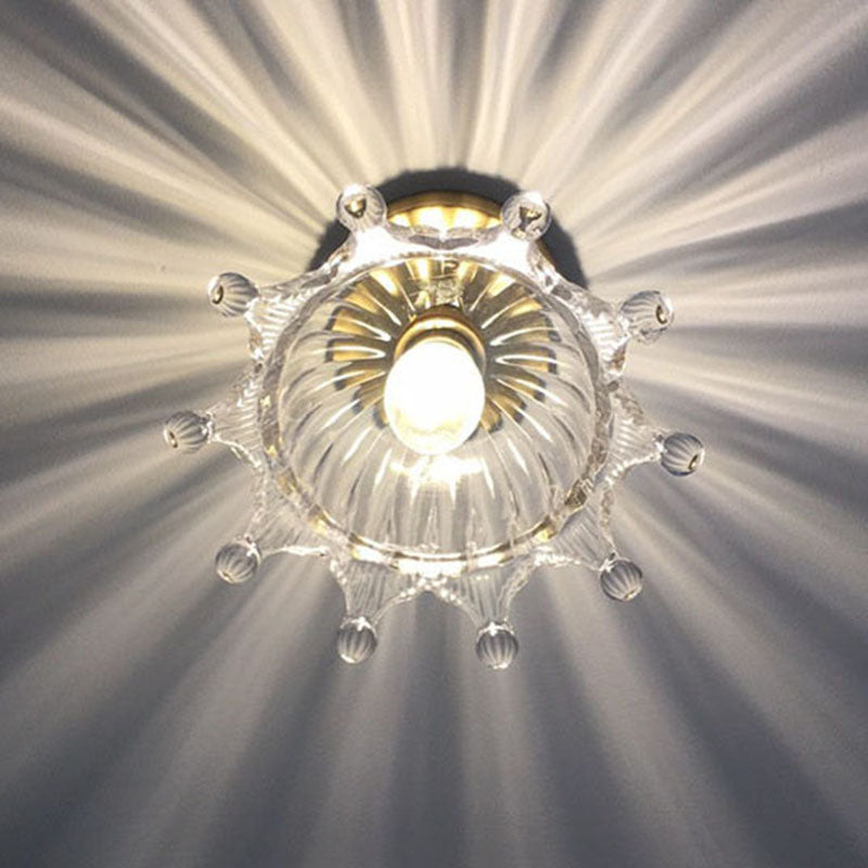 Glasschattierende Deckenmontage minimalistischer Stil Golddecke Flush Mount für Gang