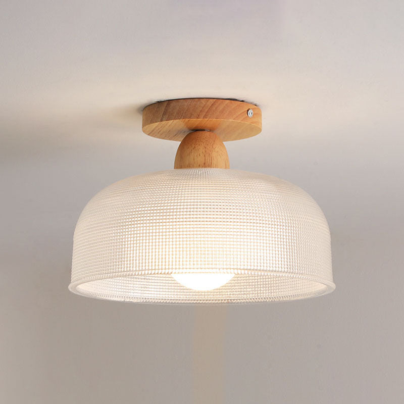 Lampada semi -flush ombreggiata a filo semifulgo lamine in legno semi -filo in chiaro in chiaro