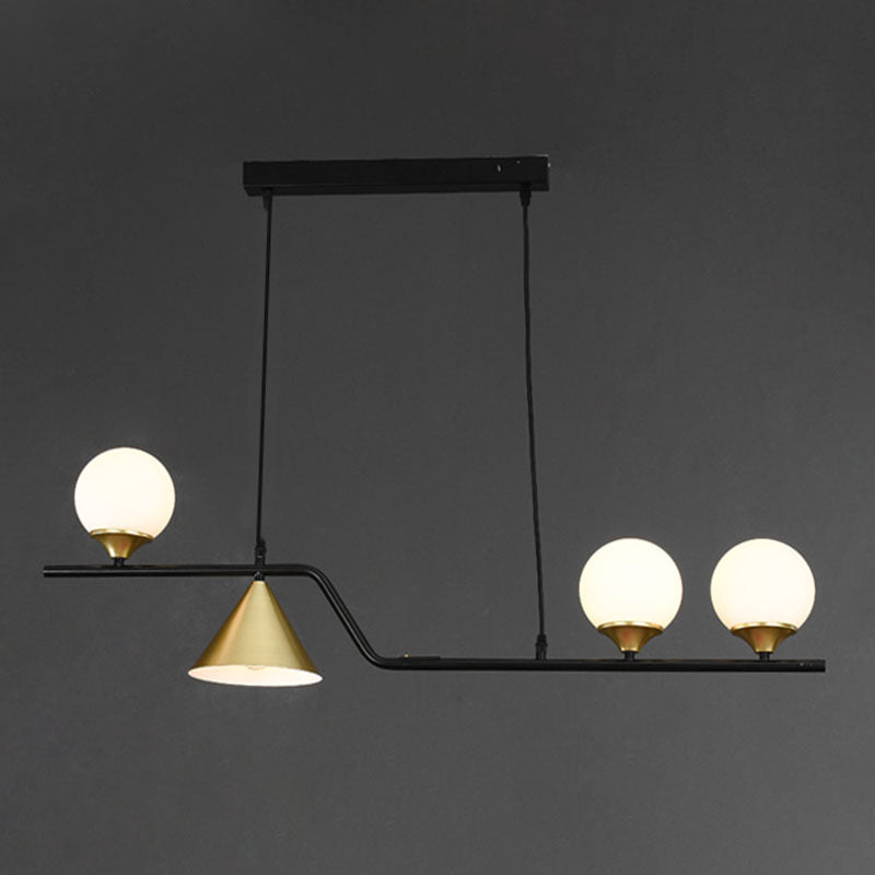 Round Island Lighting Fixture Modern-Style Glass Island Chandelier for Dinning Room