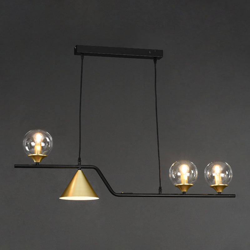 Round Island Lighting Fixture Modern-Style Glass Island Chandelier for Dinning Room