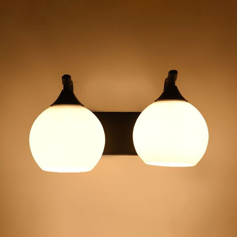 Écran mural mondial Éclairage mural noir minimaliste pour le salon