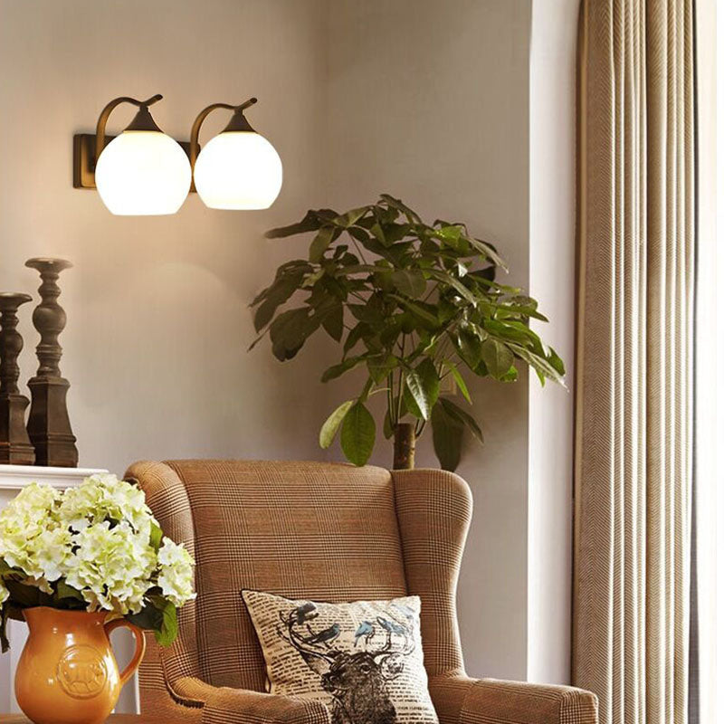 Écran mural mondial Éclairage mural noir minimaliste pour le salon