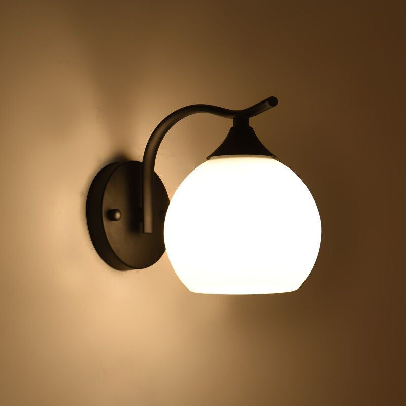 Écran mural mondial Éclairage mural noir minimaliste pour le salon