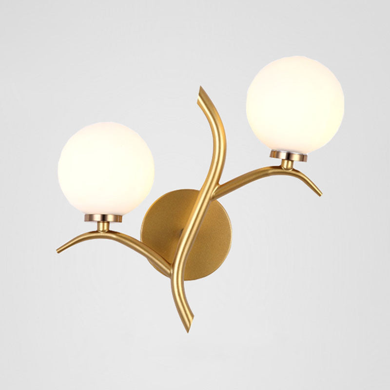 Balls Glass Wall Sconce Lighting Nordic Style Wall Mounted Light Fixture for Bedroom