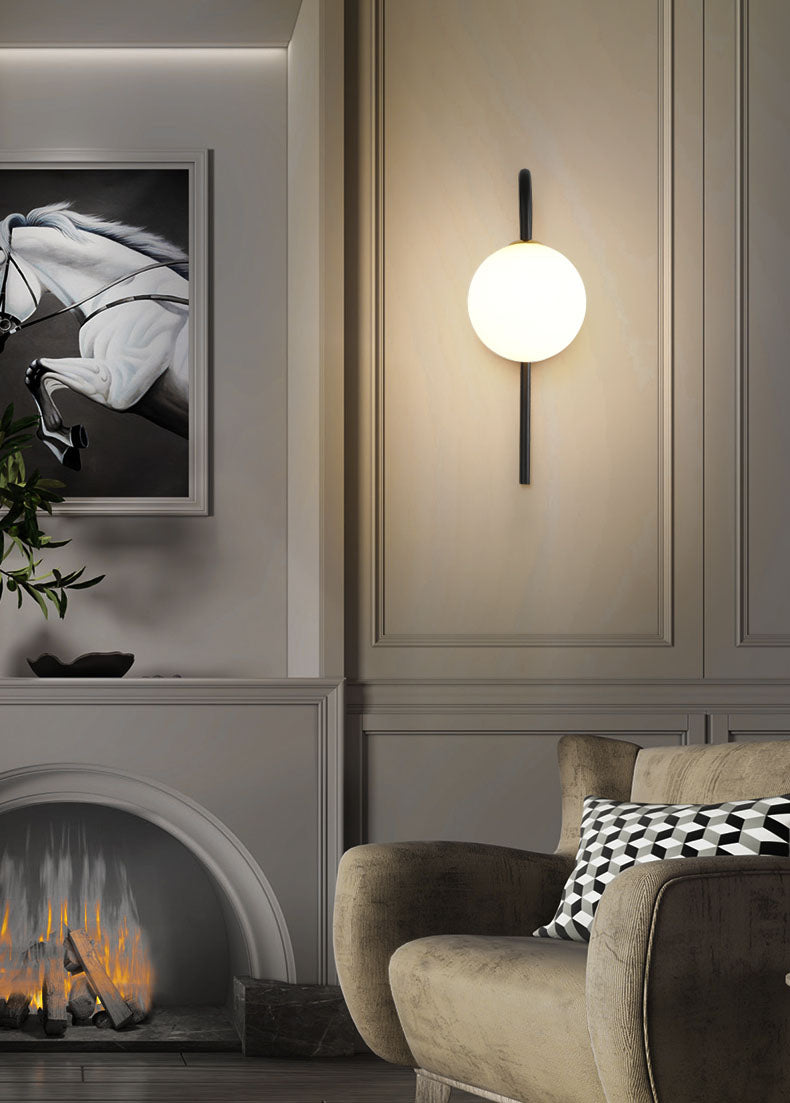 Iluminación de pared de cuello de vidrio de vidrio Lucinación de pared de estilo nórdico lámpara de luz para dormitorio para dormitorio