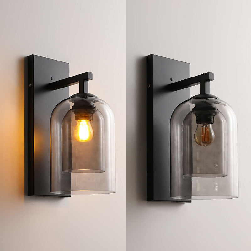 Lámpara de pared sombreada de estilo nórdico luminoso de pared de la pared del dormitorio del dormitorio