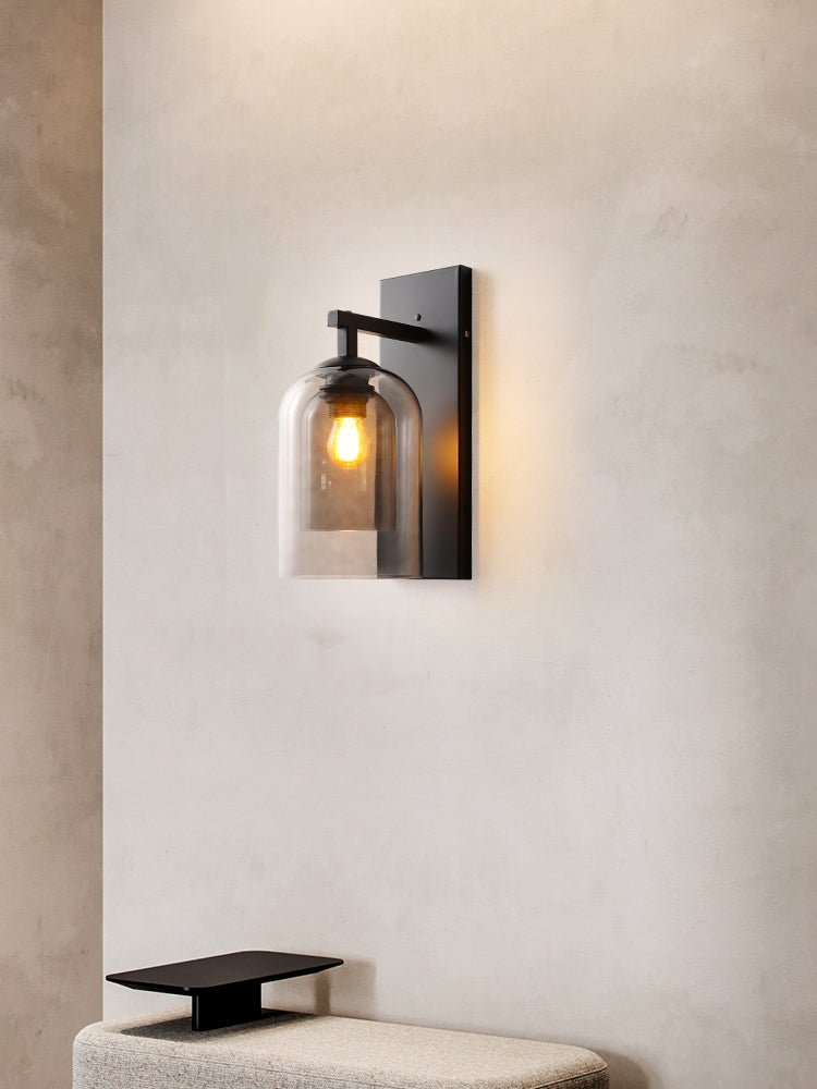 Lámpara de pared sombreada de estilo nórdico luminoso de pared de la pared del dormitorio del dormitorio