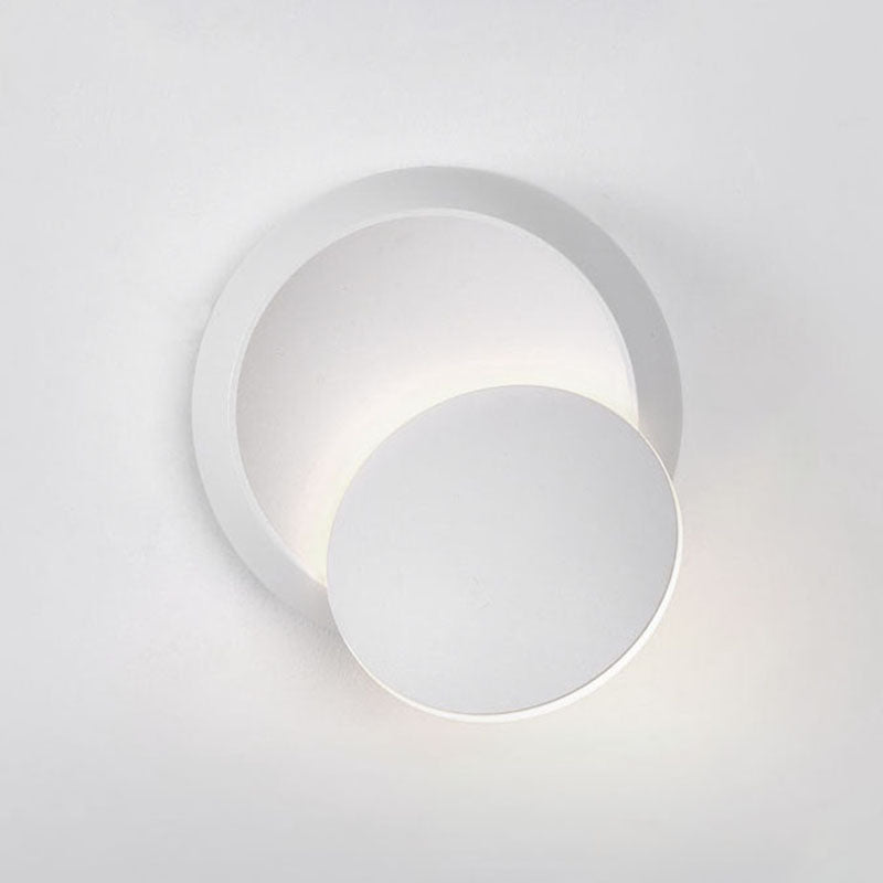 New Modern Aluminum 1-Light Wall Mount Lamp Adjustable Round Wall Sconce for Bedroom