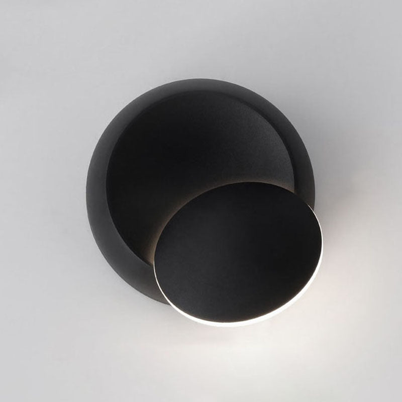 New Modern Aluminum 1-Light Wall Mount Lamp Adjustable Round Wall Sconce for Bedroom